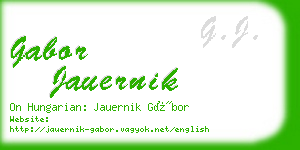 gabor jauernik business card